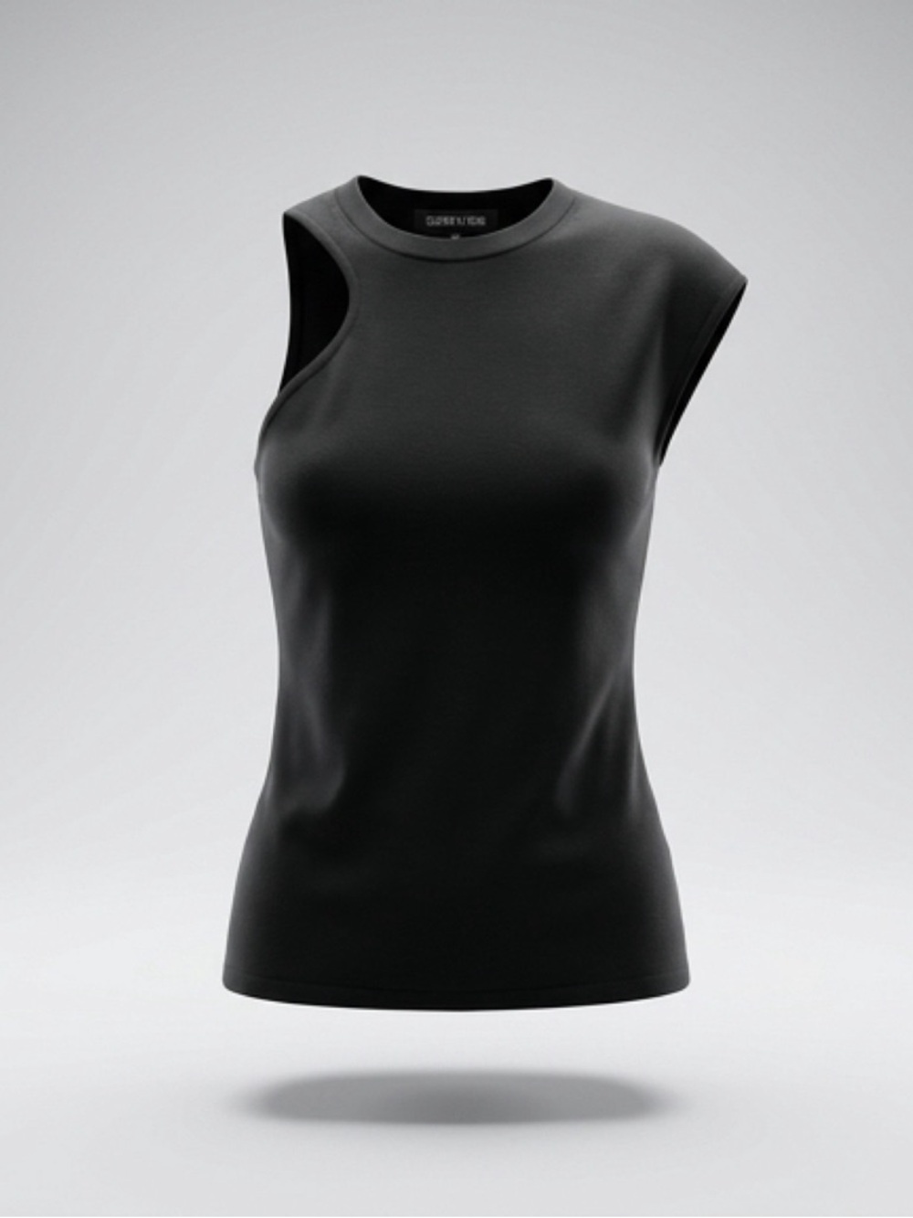 Cushnie Et Ochs Black Asymmetric Sleeveless Top